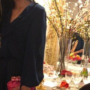 Zara teal green small  midi  pleated skirt and blouse